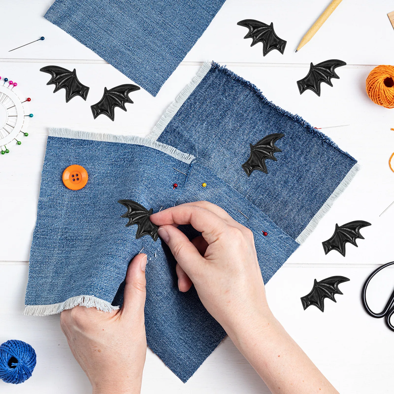 

40 шт. декоративных крыльев летучей мыши для Хэллоуина, материалы для рукоделия, украшения для одежды, обуви, аксессуаров для волос, сувениры для вечеринок