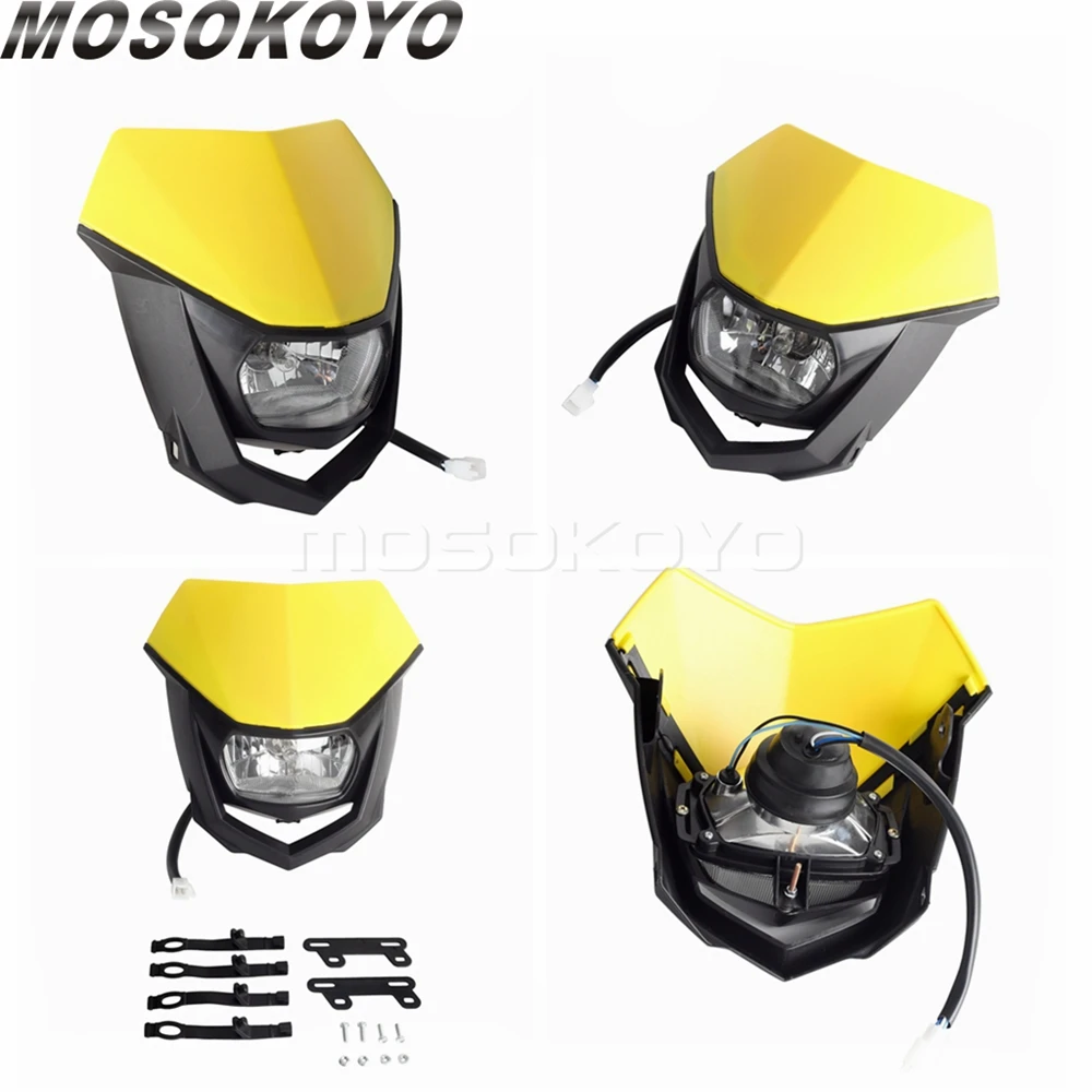 For Suzuki DR650 DRZ RM RMZ RM-Z 650 125 250 450 TE TX TC Yamaha Dual Sport Dirt Bike Headlamp Fairing Headlight Front Lighting