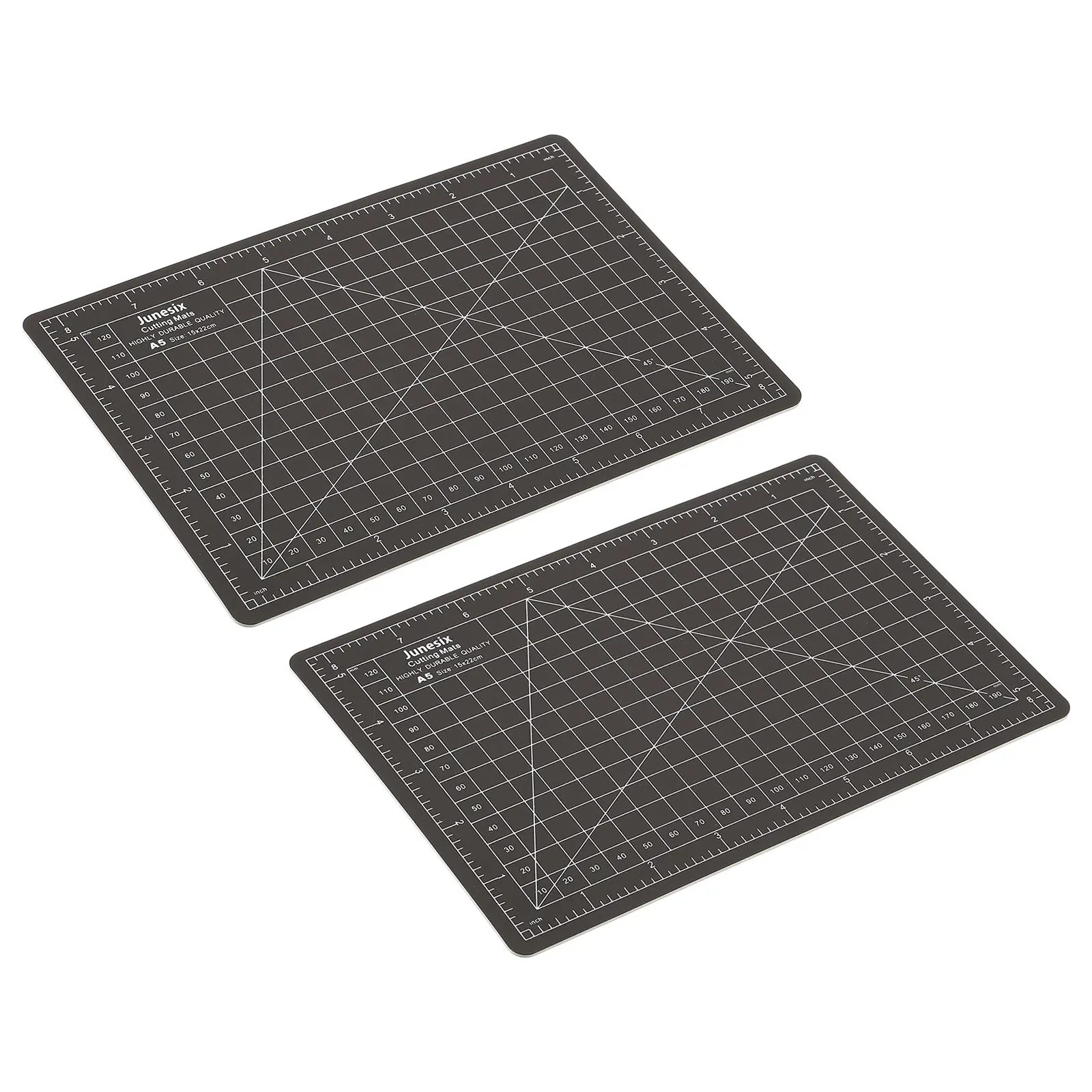 2Pcs Cutting Mats Rotary Fabric Mat Self Recover Sewing Mat Double Sided for Hobbyist DIY Craft Creative Design A5 Black White