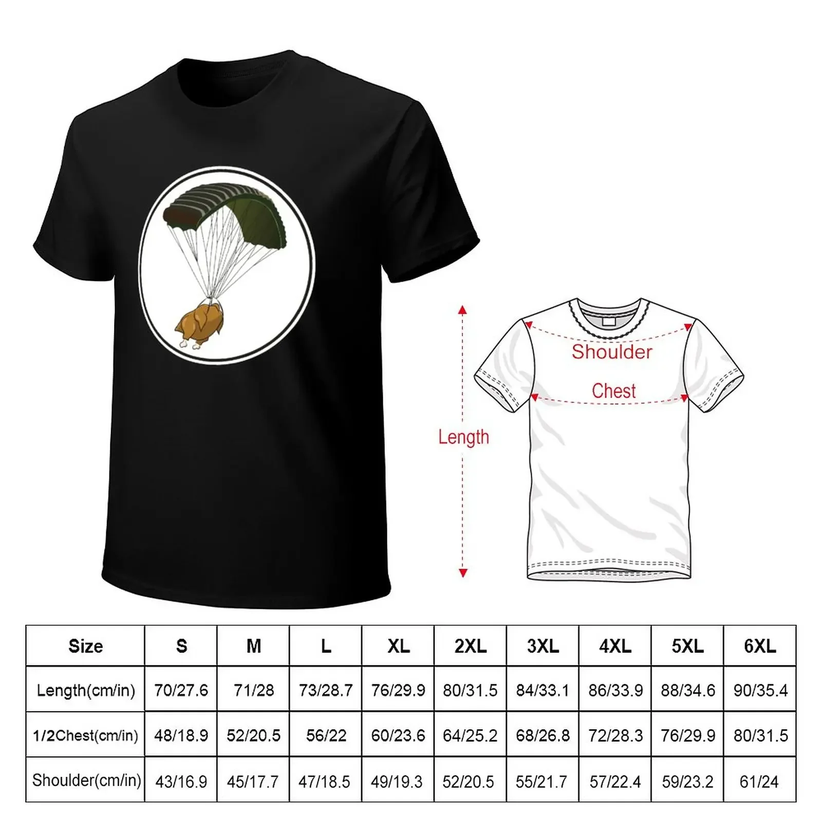 Chicken Dinner parachute T-Shirt hippie clothes plus size tops animal prinfor boys Aesthetic clothing mens white t shirts