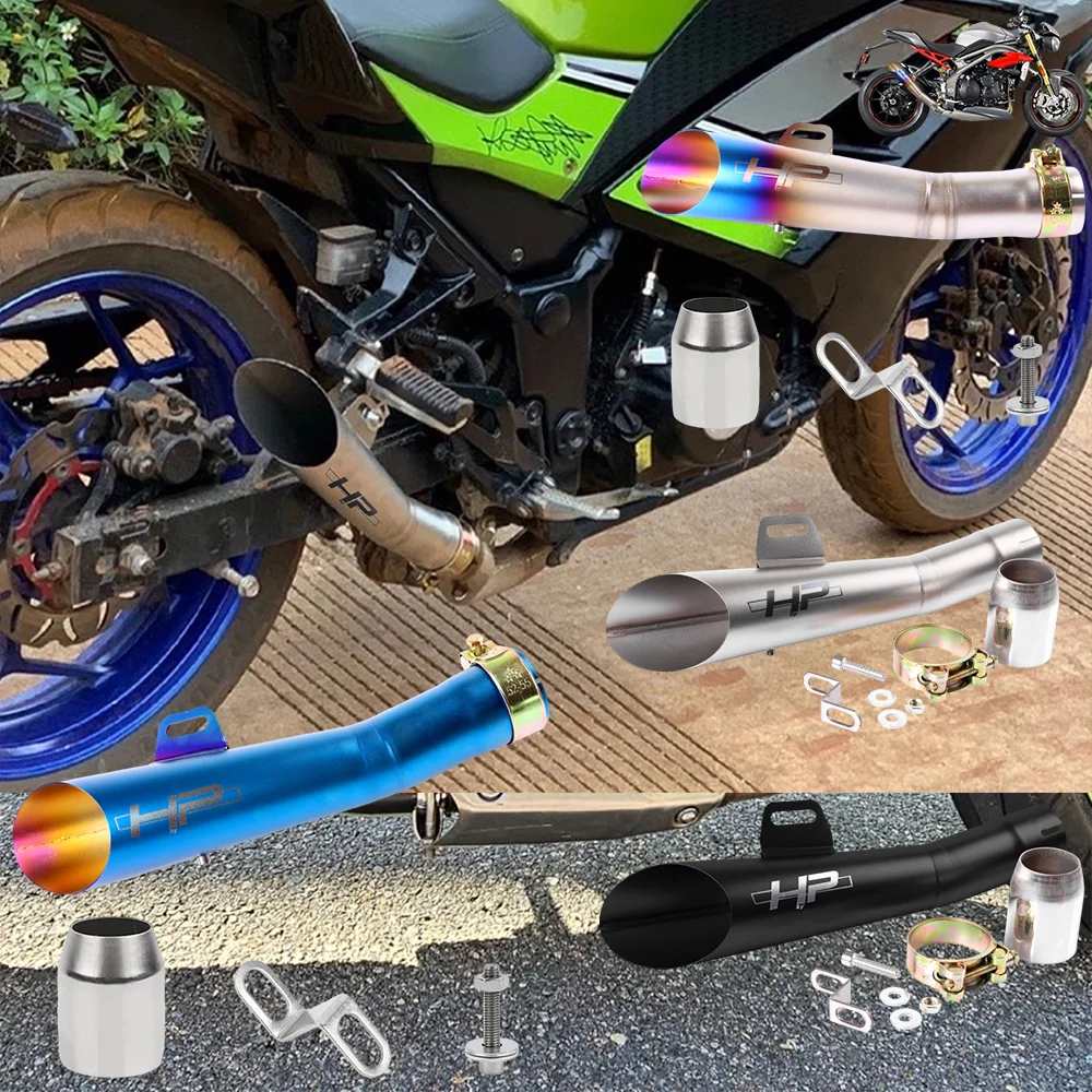 38/51MM universal motorcycle exhaust pipe with built-in removable DB suitable for Yamaha R6/R3 series/for Honda series, etc.