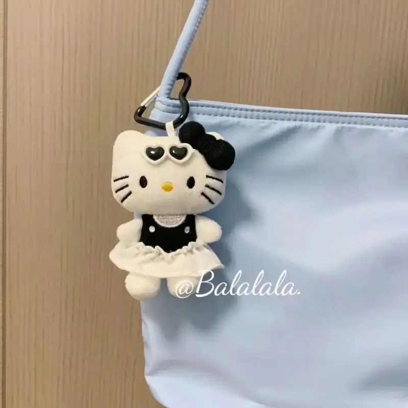 Colgante Kawaii Sanrio, decoración de felpa, llavero de muñeca de regalo, chica de amor, juguete de Hello Kitty de dibujos animados, bolsa de vacaciones, colgante bonito y bonito