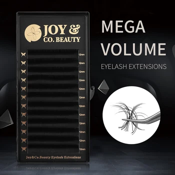 JoyCo Eyelash Extension 12 แถว 0.03-0.15 มม.Faux Lash แต่ละ Maquiagem Cilios สําหรับมืออาชีพนุ่มธรรมชาติ