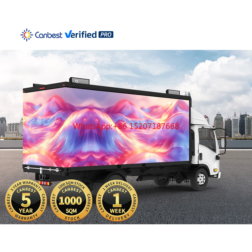 

High Quality 3-Sided Vehicle Advertising Vans Mobile Led Display Large Screen Mounted Outdoor Movie Box for Truck