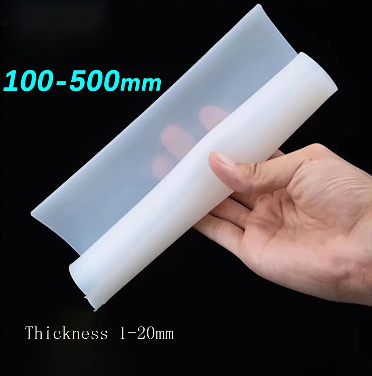 Silicone Rubber Sheet Thickness 1-20 mm Translucent VMQ Sheeting Pad for Vacuum Press Oven Heat Resistant Silicone Mat