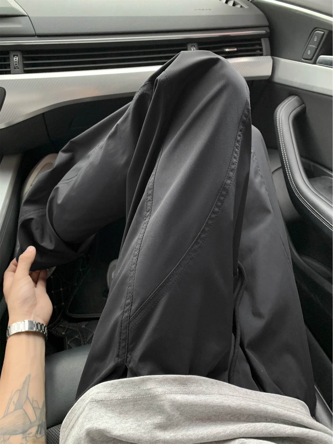 

American Sle Men's Summer Thin Ice Silk Qui Dry Soft ell Climbing Pants Straight Leg Outdoor Workwear Trousers