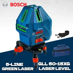 BOSCH GLL 50-15 XG 5 Lines Laser Level Green 3D Level Self-leveling Horizontal & Vertical Cross Measuring Tool Bosch GLL50-15XG