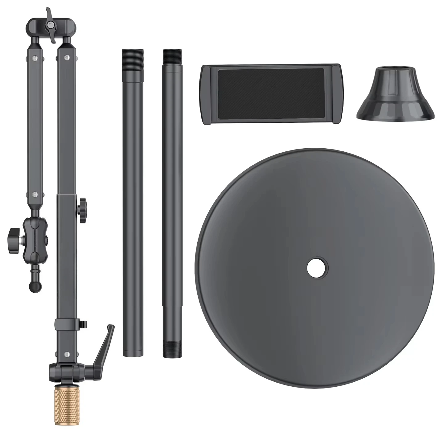 Aluminum Alloy Telescopic Floor Stand Magnetic Phone Tablet Holder Height Angle Adjustable