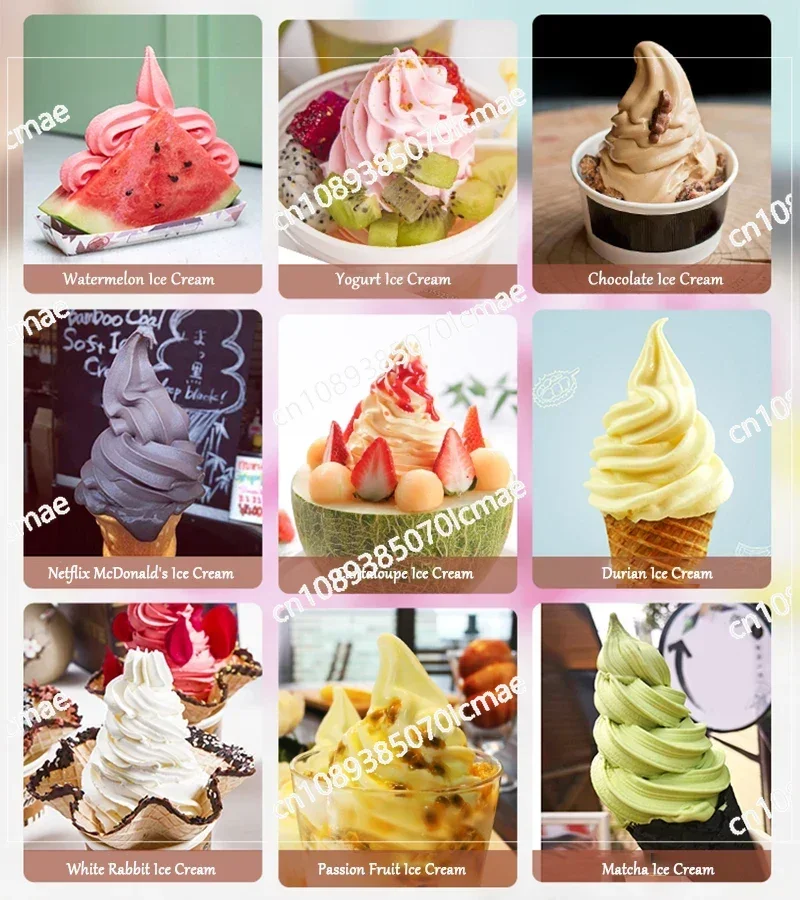 Ice Cream Machine 220V Household Automatic DIY Frozen Fruit 1L Fruit Dessert Machine Milkshake Machine BL-1000  21W