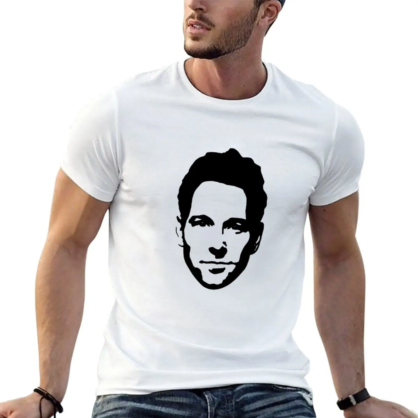 

Paul Rudd silhouette T-Shirt man t shirt luxury t shirt man plain T-Shirt