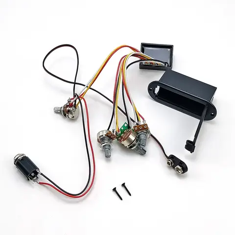Ecualizadores EQ activos de 2 bandas, reemplazo de pastilla de circuito de preamplificador de bajo eléctrico para pastilla de bajo activo