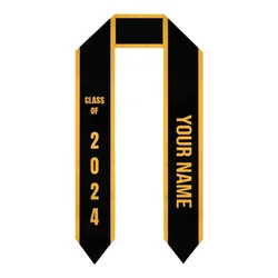 Graduation Sash Custom Your Name Class of 2024 Stole Shawls Graduate Wraps Scraf International Student Pride Gifts