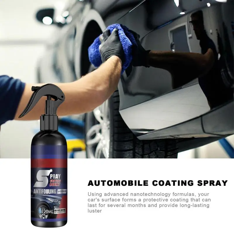 Car Ceramic Coating Spray 120ml Auto Nano Ceramic Coating Polishing Spraying Wax Car Paint Scratch Repair Remover