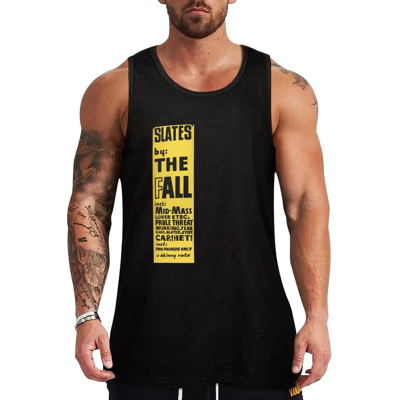 The Fall Band Mark E Smith Slates Tank Top Moisture Wicking Sports Tank Top Running Workout Shirt