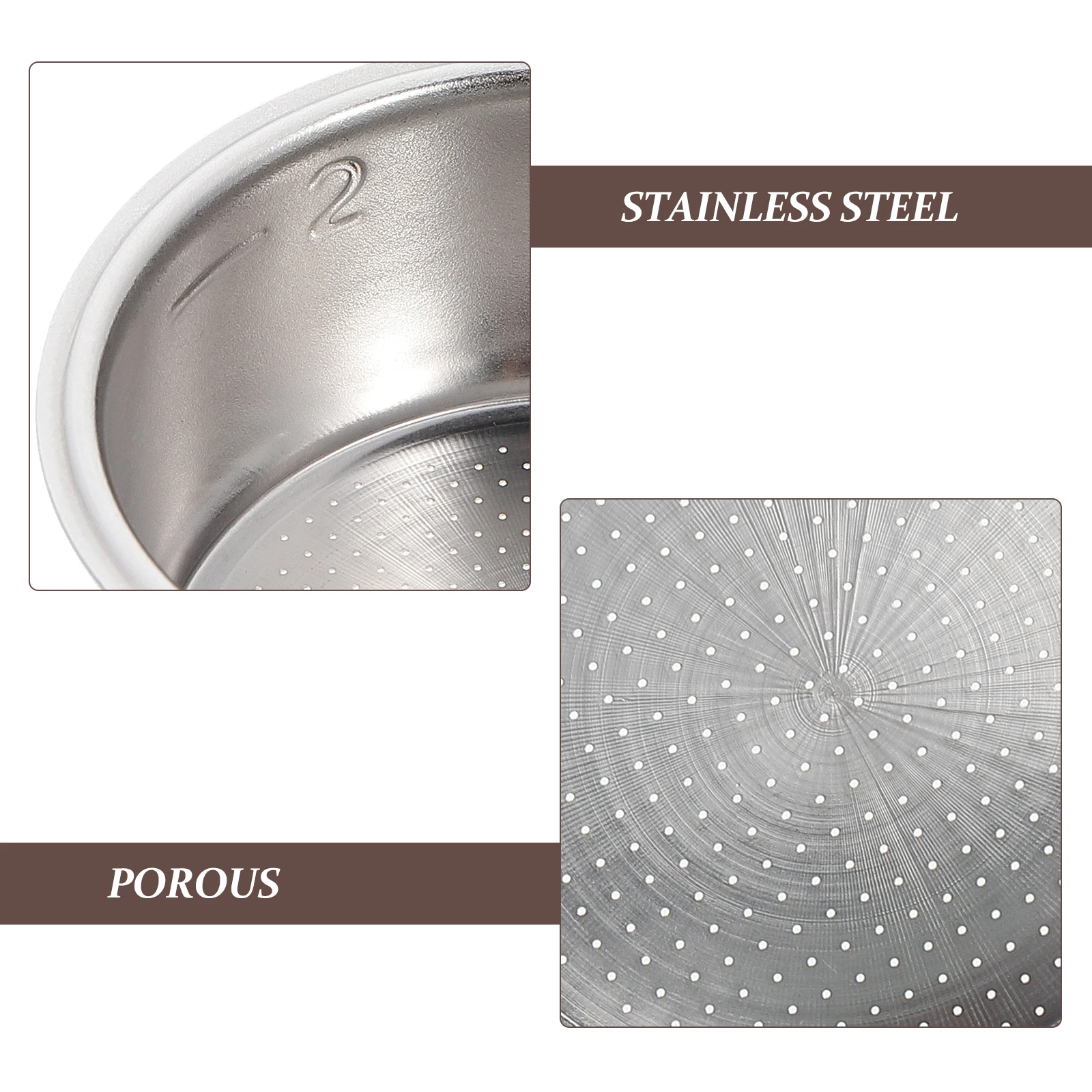 

Stainless Steel Double Espresso Filter Basket Precision Coffee Machine Accessory for Better Taste Reusable Professional Coffee