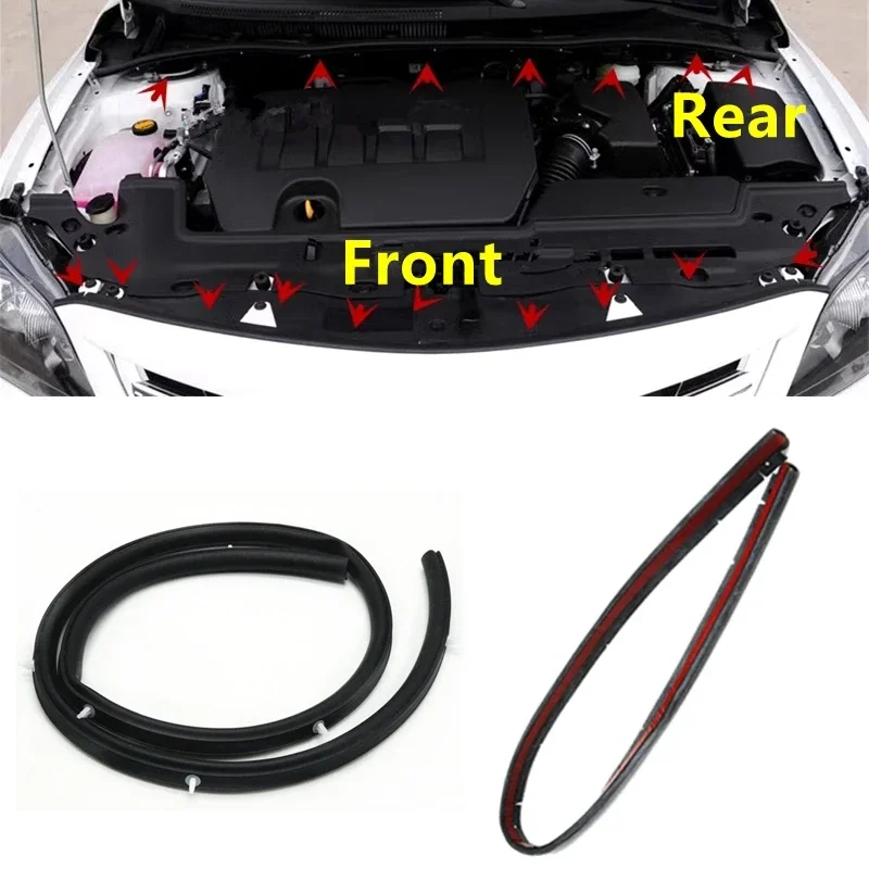 Car Front Engine Bonnets Cover Waterproof Rubber Seal Strip Bonnet Hood To Cowl Top For Toyota Corolla ALTIS 2007-2013