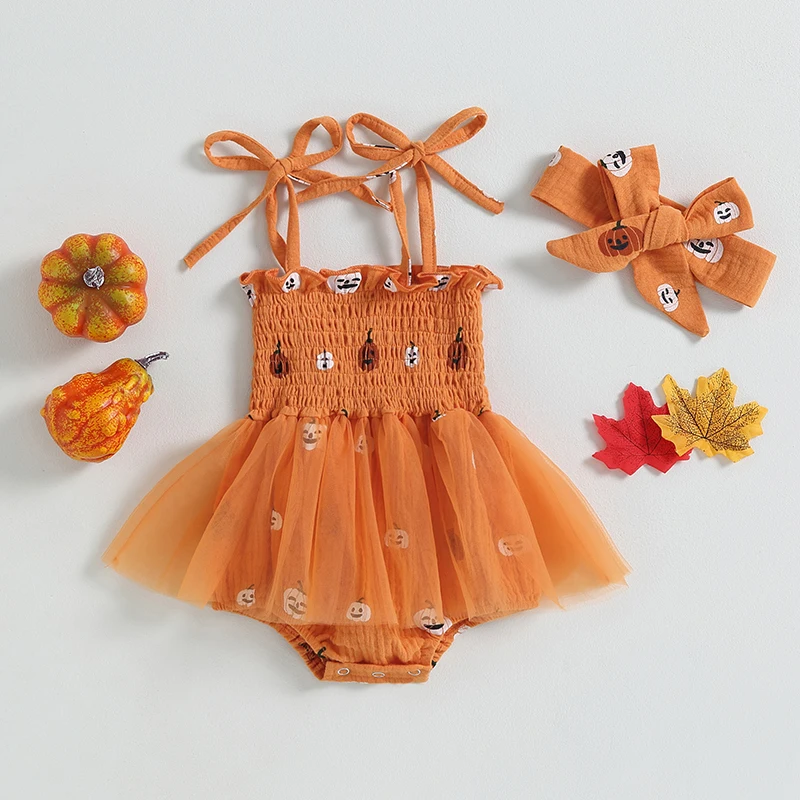 

Toddler Girl Floral Ruffle Sleeve Romper and Bow Headband Set Adorable Spring Outfit for Baby Girls 0-24 Months