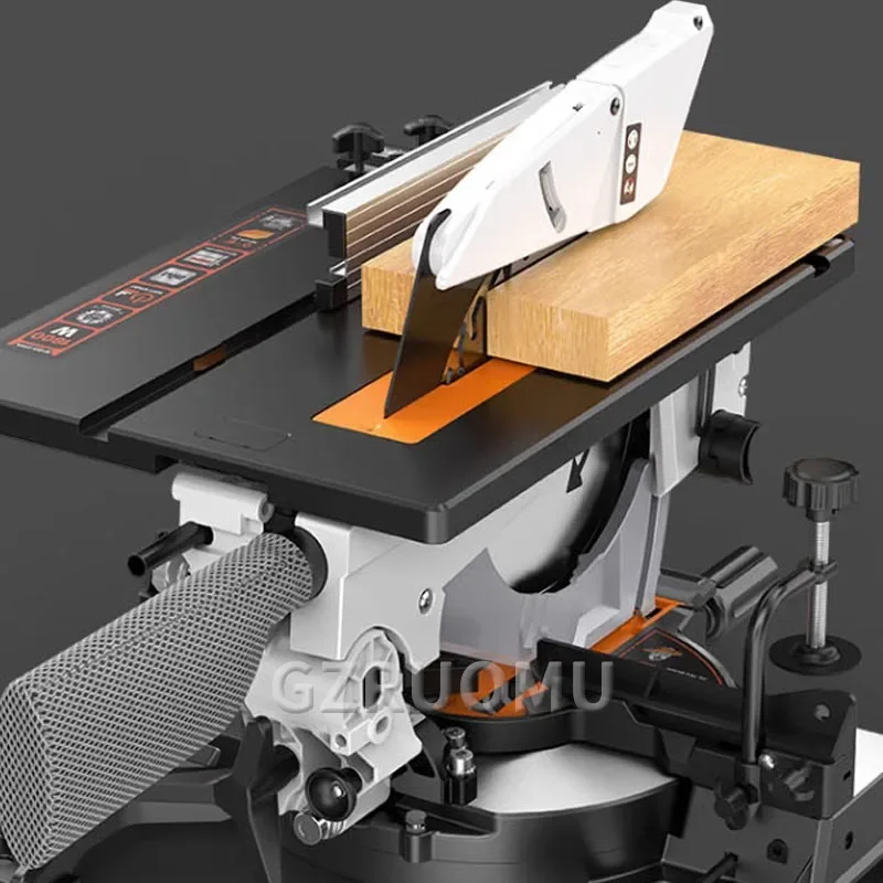 10 Inches Woodworking Compound Miter Saw PVC Aluminum Alloy Cutting Dual-Purpose Machine 0-45° Multi-Functional Wood Cutting Saw