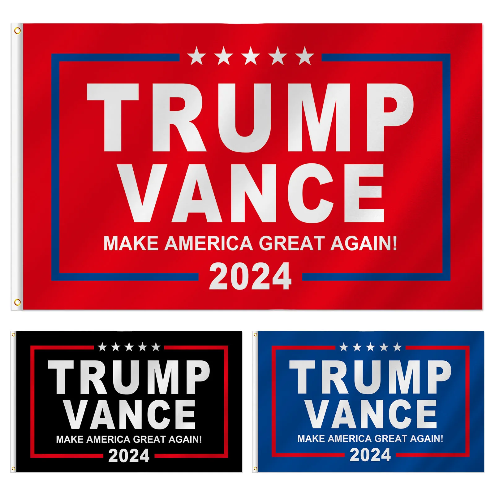 Trump And Vance Make America Great Again 2024 Flag, American Presidential Election Donald Trump Flags, Outdoor Decoration Banner