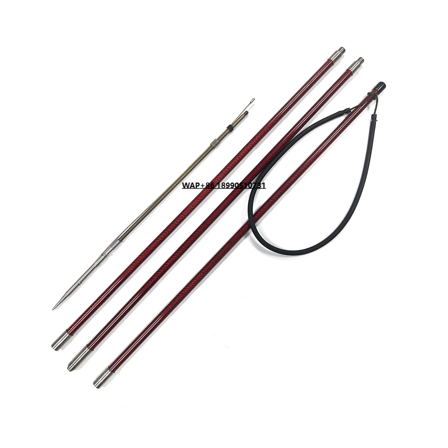 

Slip Tip Spearfishing Carbon Fiber Pole Hand Spear 9FT Polespear Diving Fishing Deep in Bluewater With Round Head