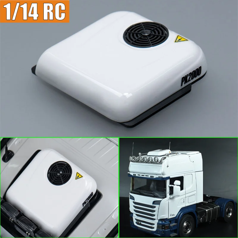 JUWUBA Plastic Roof Parking Air Conditioning Model for 1:14th Scale Tamiya RC Truck SCANIA 770S R620 VOLVO Arocs MAN TGX Car