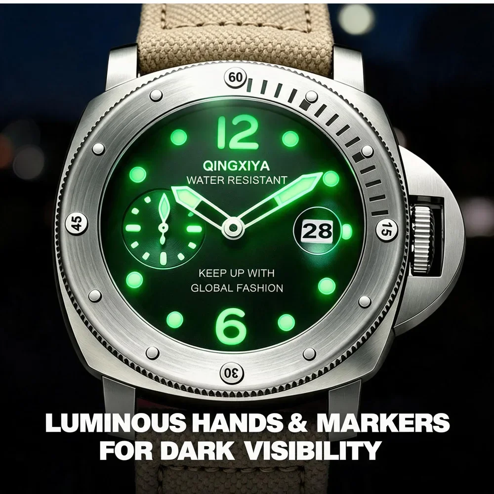 Meistverkaufte Multifunktionale Militär-Stil Hochwertige Khaki Quarz-Uhren für Herren mit Leuchtzeiger und Sekundenanzeige