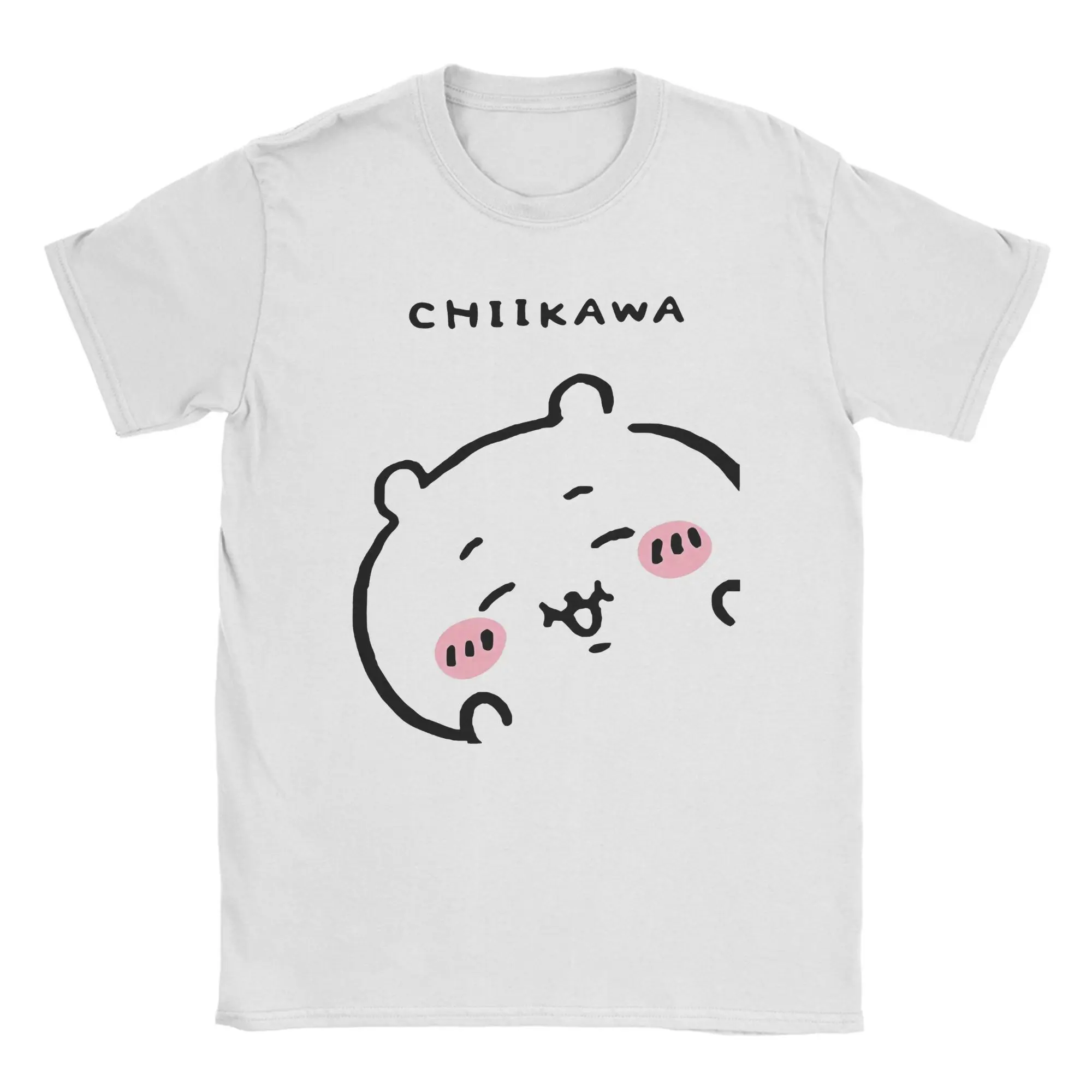 Novelty Peek a Boo Chiikawa Hachiware Usagi T-Shirt for Men O Neck Cotton T Shirts  Short Sleeve Tee Shirt 4XL 5XL 6XL Tops