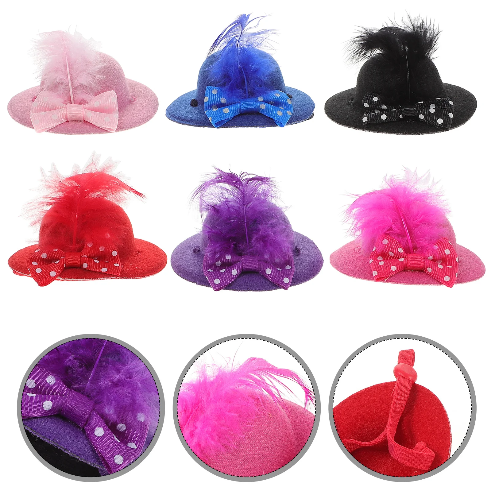 

6pcs Mini For Tiny Top For Crafts Crafts Tiny Top Hat Accessories Miniature Fancy Decor Hat Mini Diy Party Supplies