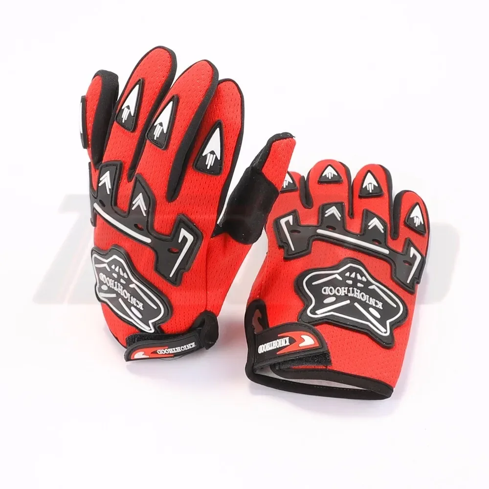 TDPRO-guantes calefactados de nailon para motocicleta, equipo deportivo para niños, color rojo, 100%, 1 par