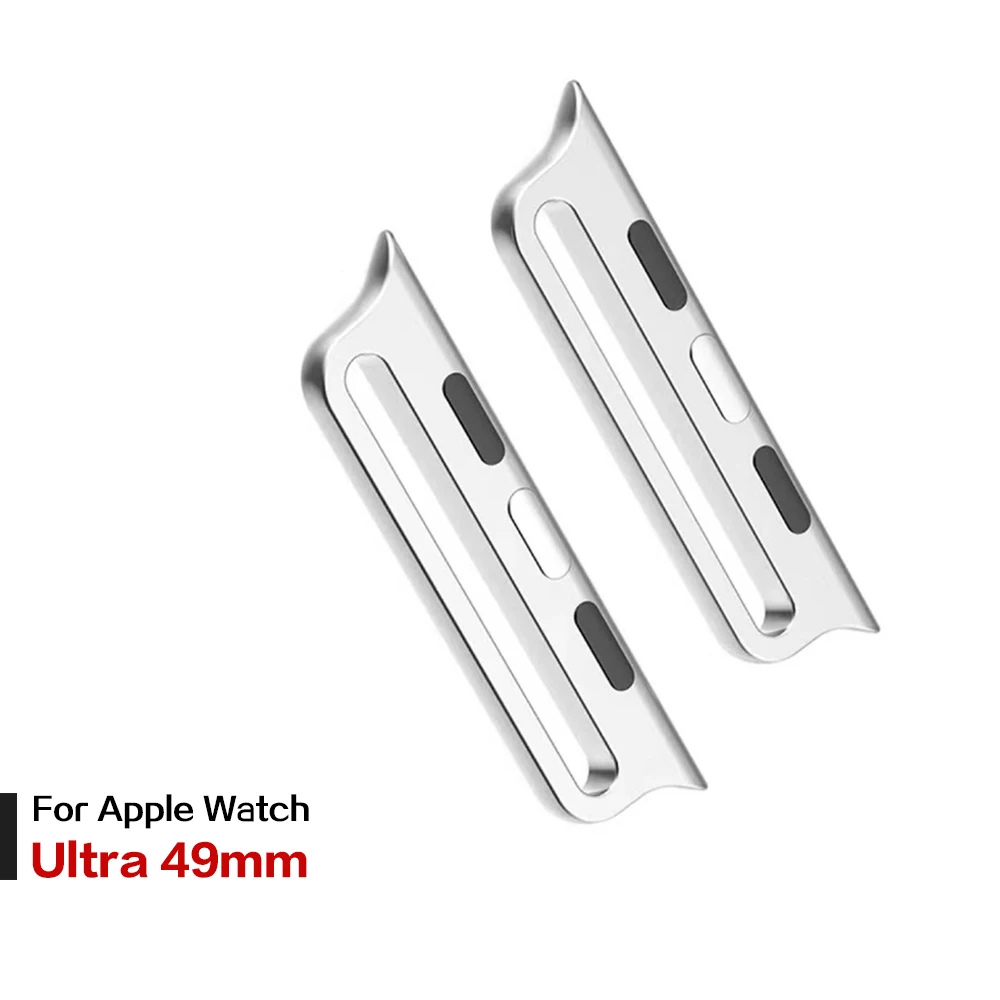 10 Pcs Seal Metal Adapter For Apple Watch Band Ultra 49mm 38 40mm 41mm 42mm 44mm 45mm Series 4 5 6 7 8 SE iWatch Strap Connector