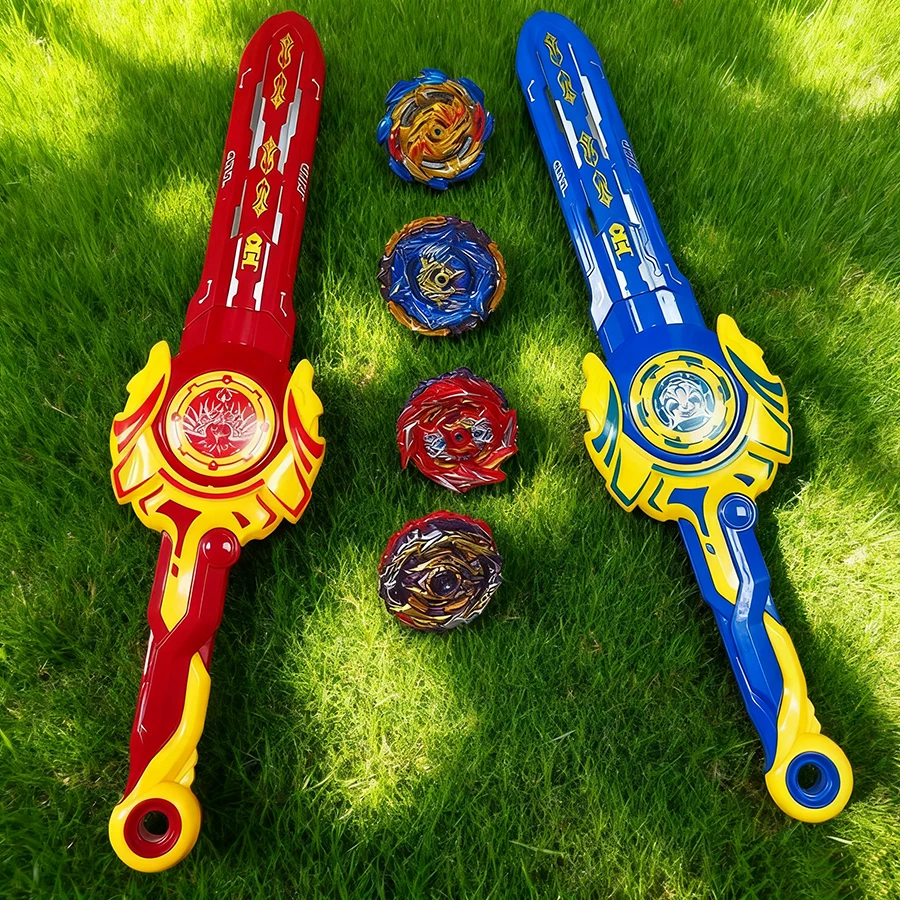 مجموعة ألعاب الدوران على طراز سيف المعركة للأطفال، قاذفة السيف + الدوران، لعبة اجتماعية للأولاد، التفاعل بين الوالدين والطفل #1