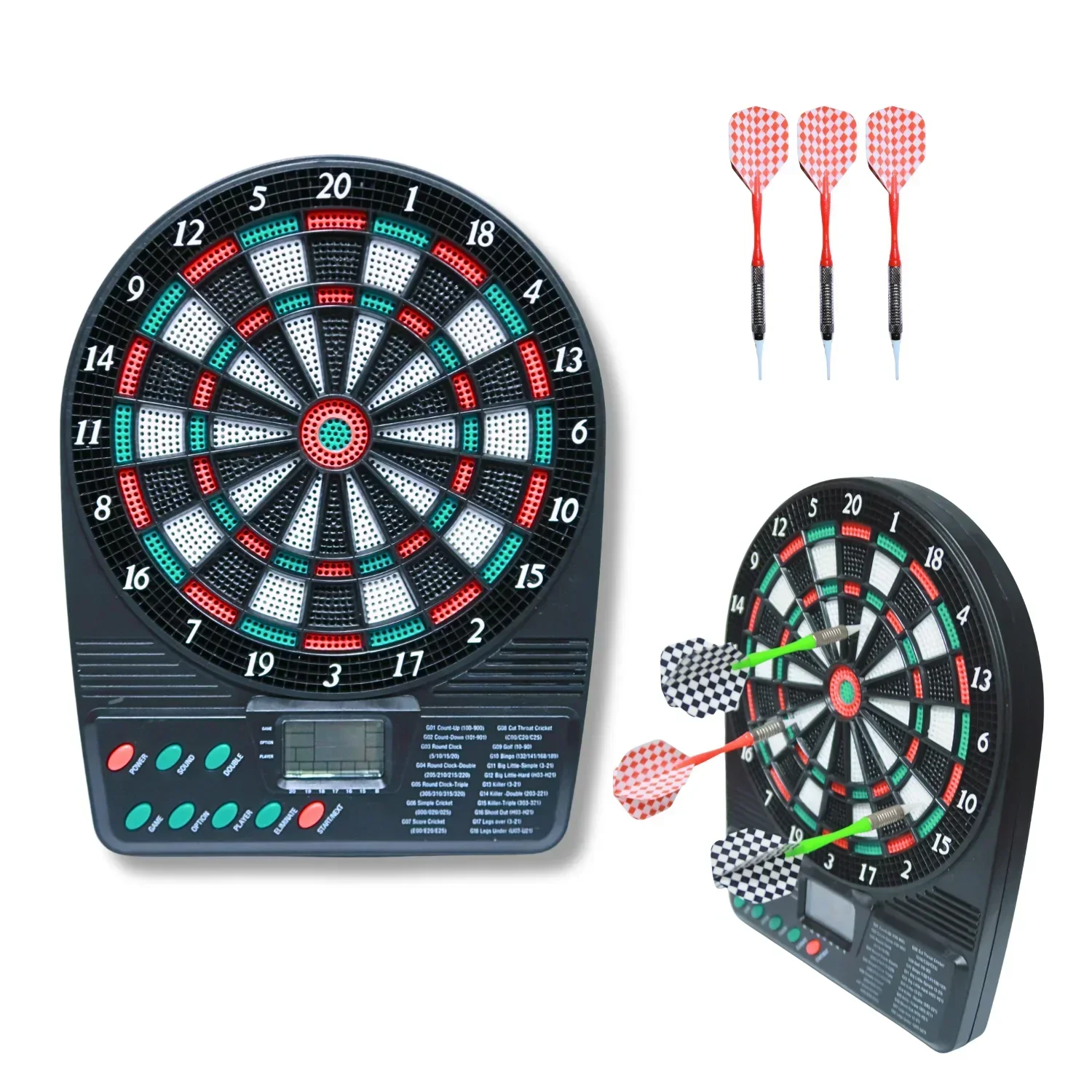 

Portable Electronic Dartboard - Wall-Mount & Tabletop Stand Design - Mini Digital Dart Game for Family Parties