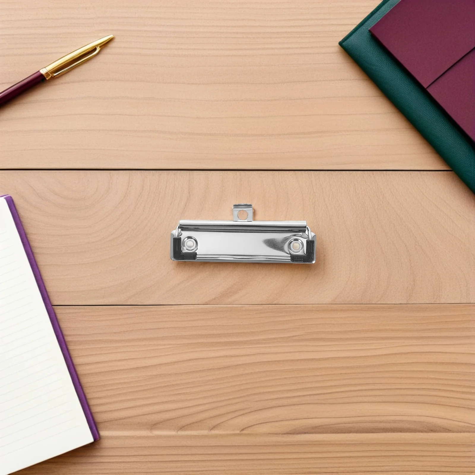 

10pcs Metal Plate Clips 10cm Stationery Board Hardwares Rubber Feet Office School Kitchen Document File Index Clipboards