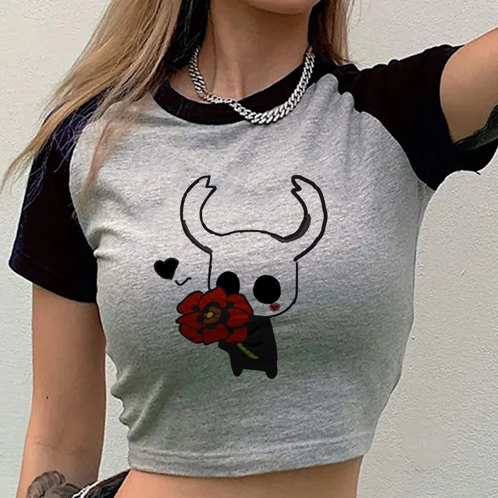 Hollow Knight crop top teen cutecore manga clearance sales shirt dollette streetwear alternative  goth scene