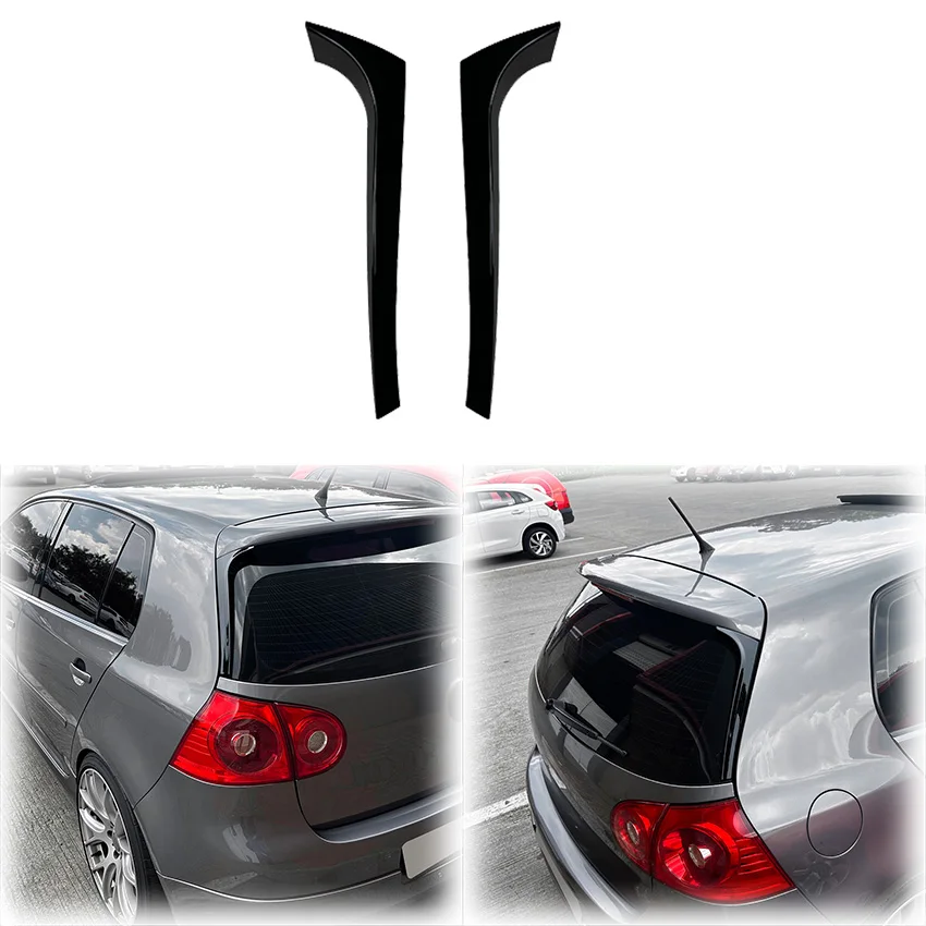 

2005 To 2009 For VW Volkswagen Golf 5 MK5 R32 R GTI Car Rear Spoiler Side Wing Lip By High Quality ABS Gloss Black Body Kit