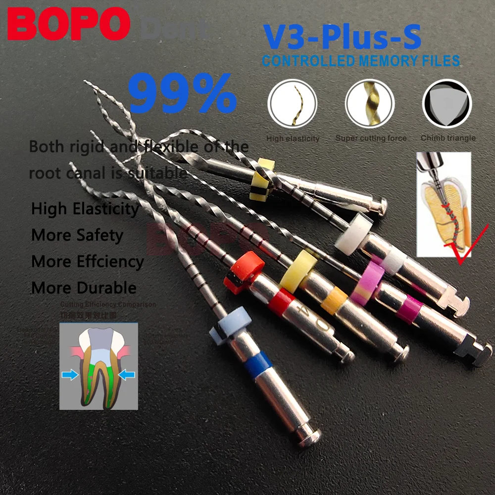 Dental Flexible Niti Silver Endodontic Files With Heat Activation Engine Use Dentist Drills Instrument 04 06Taper 6Pcs/Pack 25mm