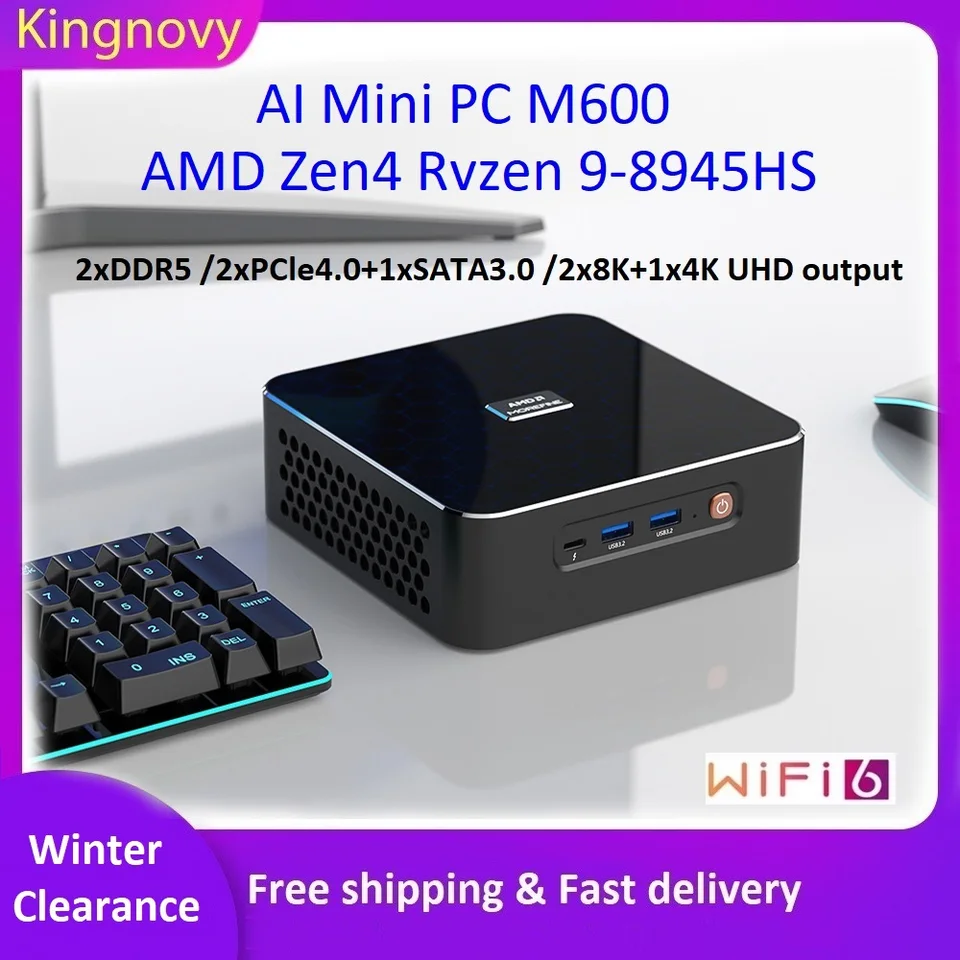 MOREFINE M600 Mini PC Ryzen 9 8945HS 64GB DDR5 4TB NVMe