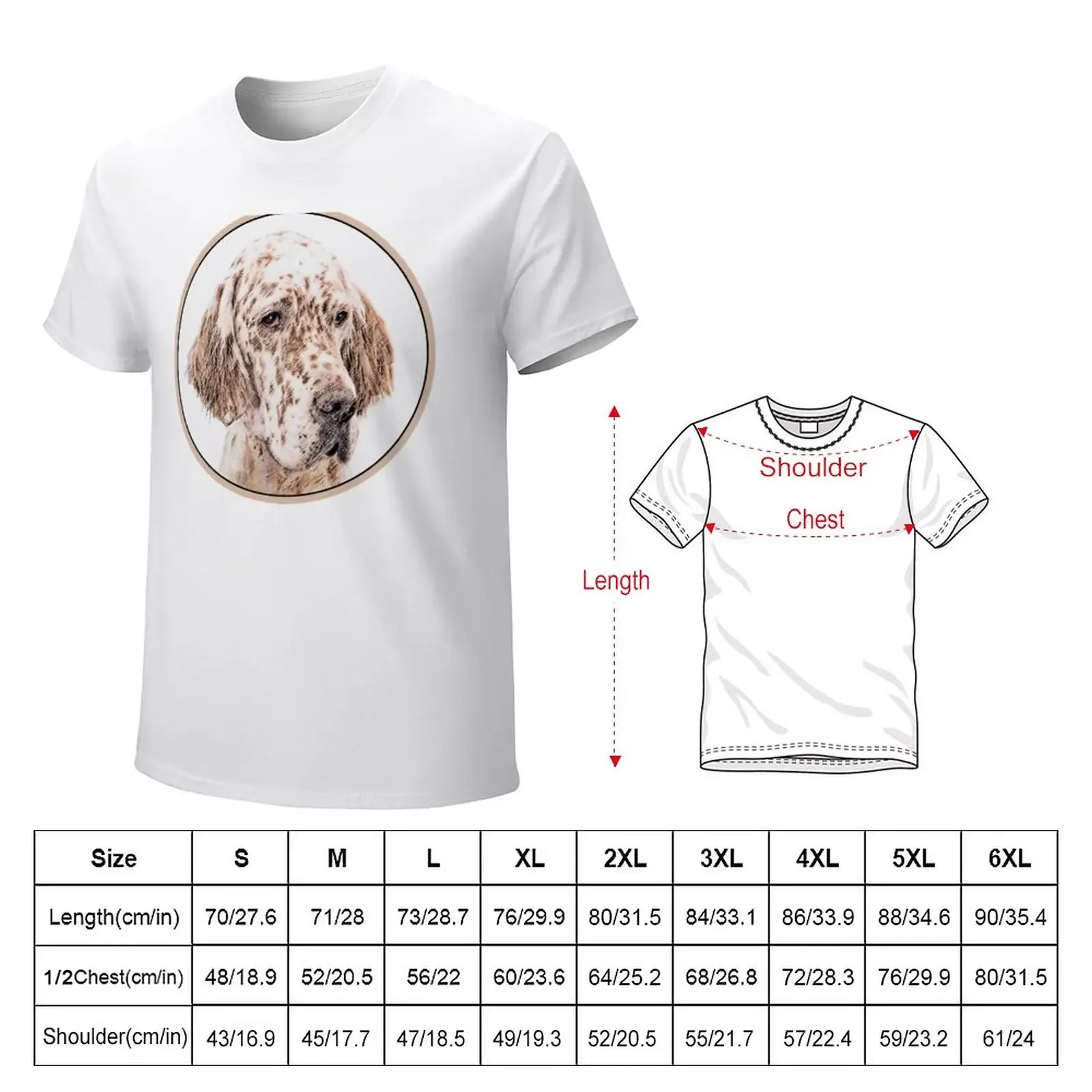 English Setter (Orange Belton) T-Shirt summer clothes tees kawaii clothes Men's clothing