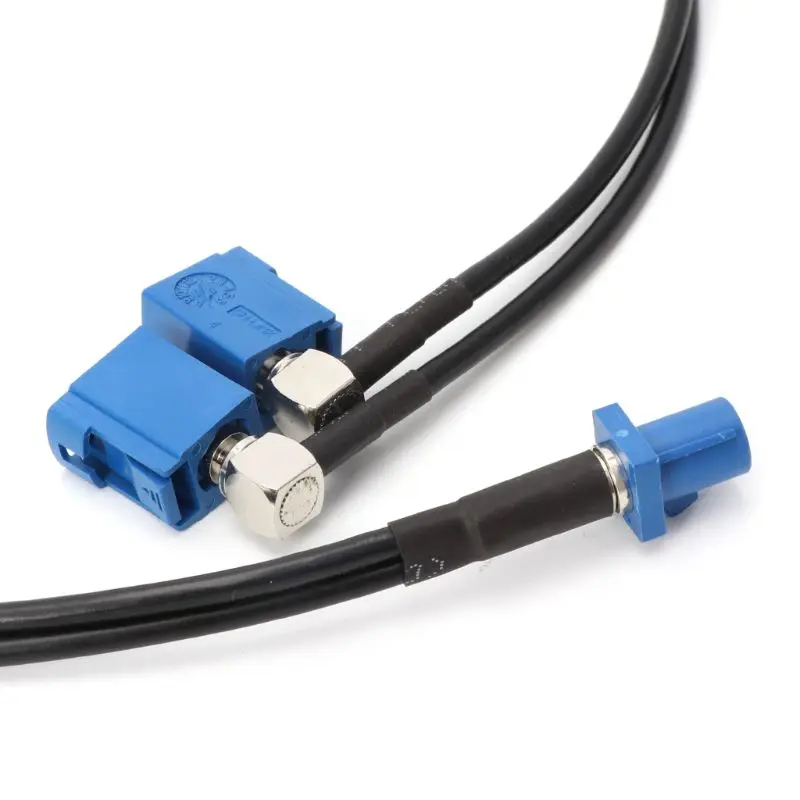New Fakra C Male Plug To 2 x Fakra C Female Jack RG174 Y Type Splitter Combined Cable 50cm Pigtail Cable