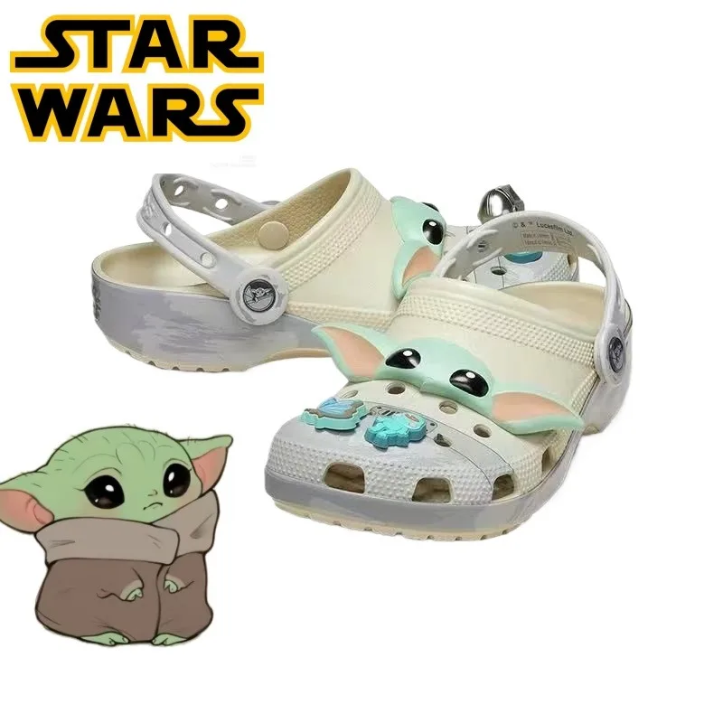 

Милые тапочки «Звездные войны Йода Штурмовик Дарт Вейдер» для периферийных устройств фильмов и ТВ, нескользящие и дышащие сандалии на лето