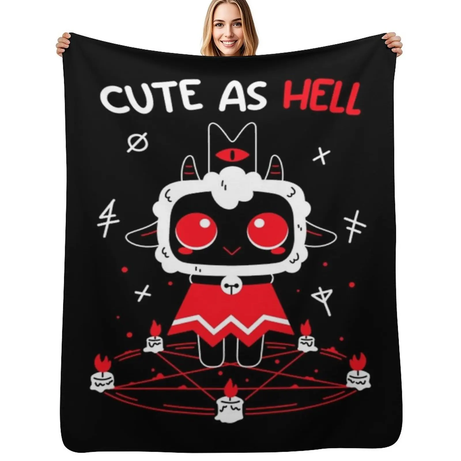 

Cult Of The Lamb Throw Blanket Comforter Plaid on the sofa warm winter decorative Blankets