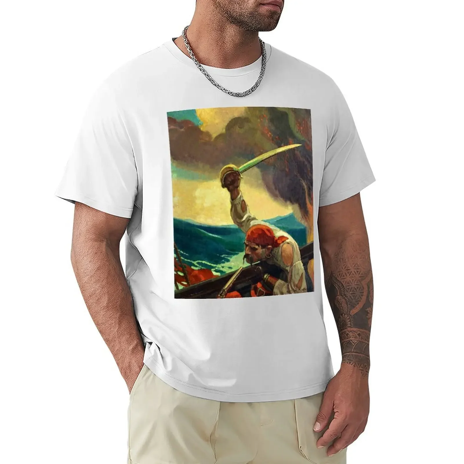 “Pirates Boarding” by Robert Robinson T-Shirt cute tops custom shirt tshirts for men