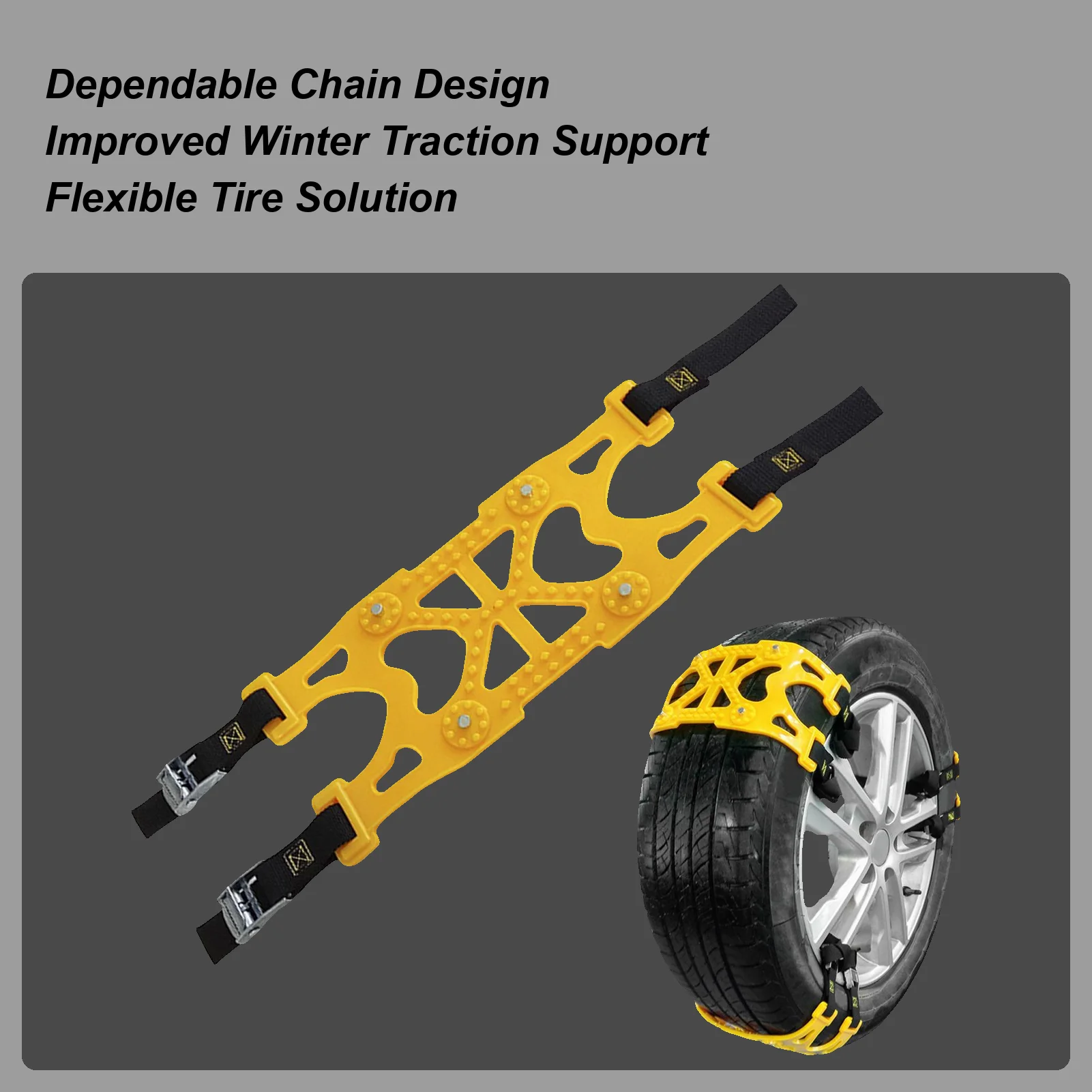 

Snow Chains For Car Tires Vehicle Tire Snow Chains Anti-Skid Adjustable Vehicle Equipment Safe Driving Dupplies For Cold Weather