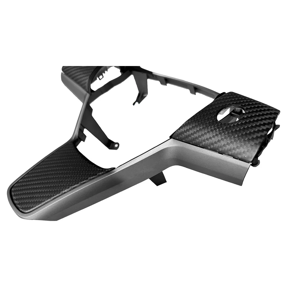

For Tesla Model 3 Model Y 2017+ Matte Carbon Fiber Interior Steering Wheel Cover Trim Accessories