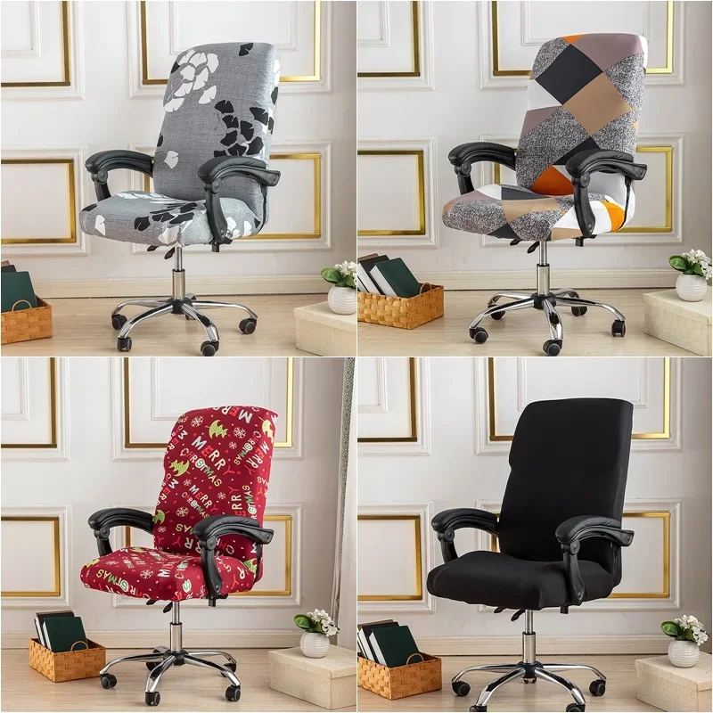 Floral Computer Office Chair Cover Elastic Rotating Gaming Armchair Cover Stretch DeskSeat Slipcover funda para silla de oficina