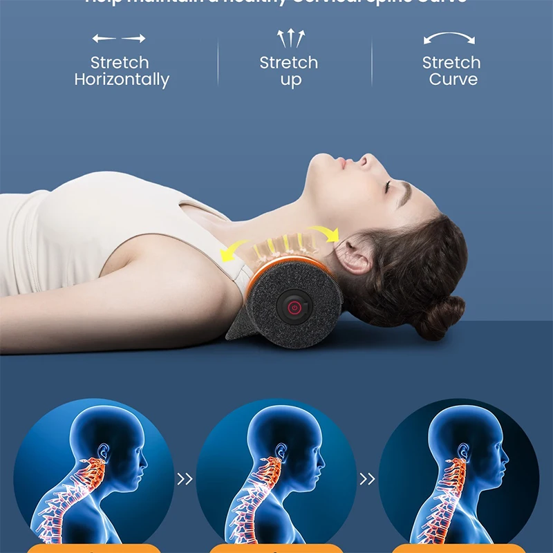 Nekteck 전기 마사지 베개, 열 포함 멀티 등 및 목 마사지기, 5s 가열, 근육 이완, 어깨 마사지 베개 쿠션