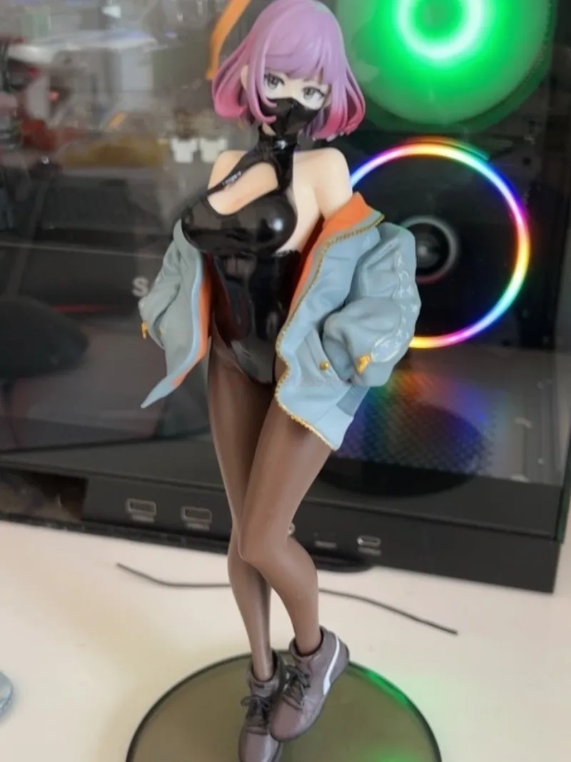 24cm Astrum Design Luna illustration by YD Anime Figure Sexy Black Pink Mask Girl Action Figure PVC Collectible Model Doll Toys