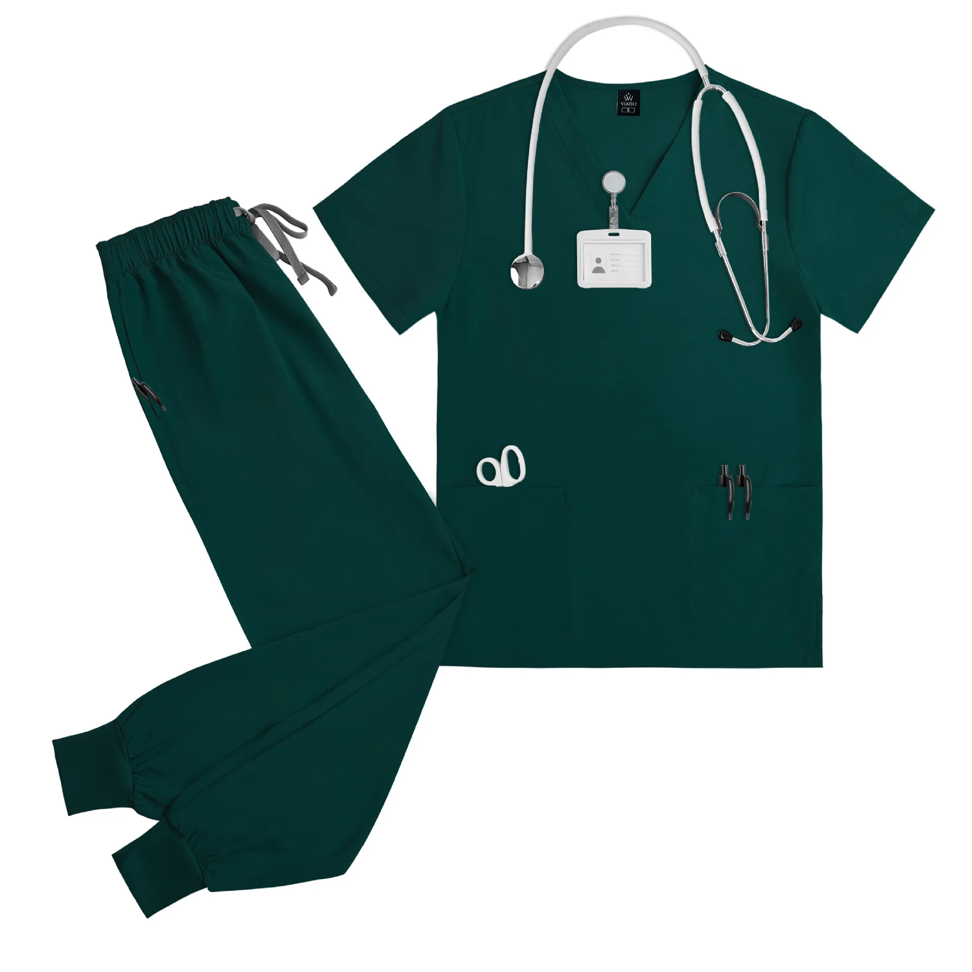 Lavaggio chirurgico delle mani Infermieristica per bambini Medico dentale Infermiera Uniforme Manica corta Sala operatoria Abito isolante Multi-Colore