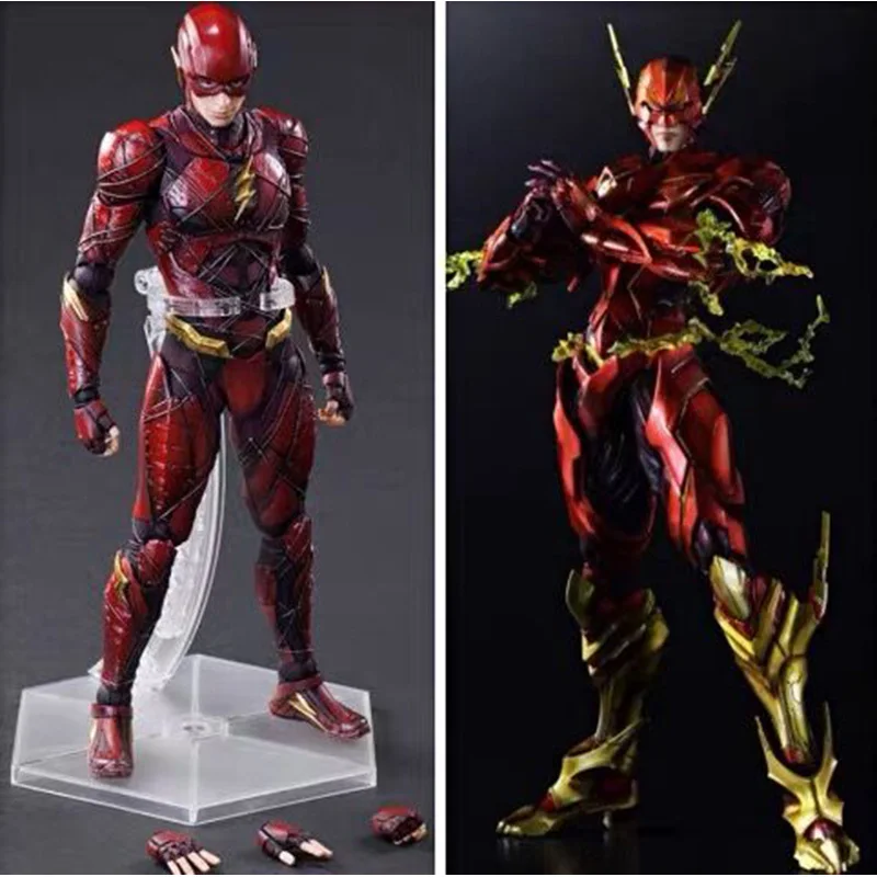 Play Arts DC Justice League The Flash Action Figure Alta Qualidade PVC Modelo Colecionável Brinquedo Presentes de Aniversário