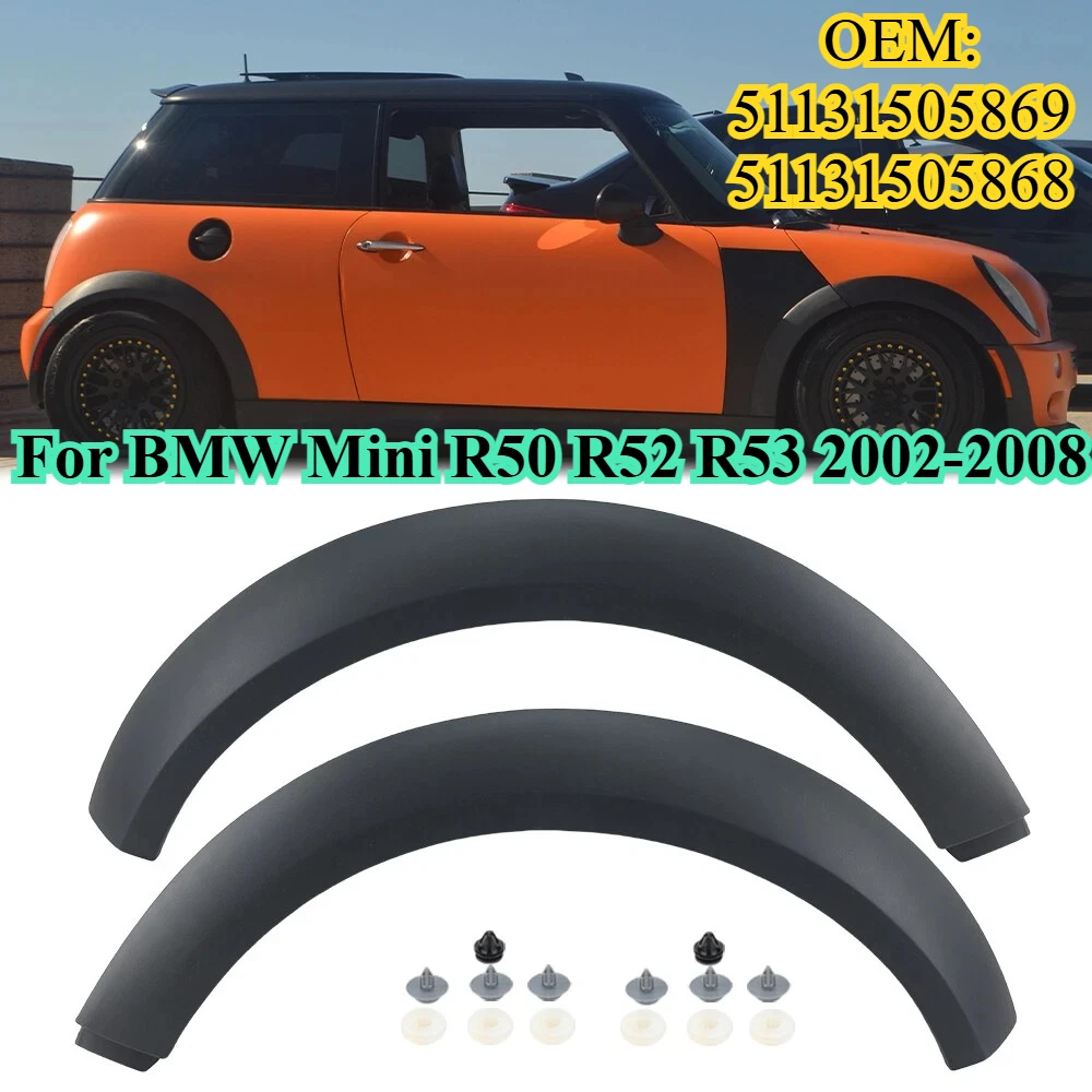 

Для BMW Mini R50 R52 R53 2002-2008 задняя боковая верхняя отделка крыла брызговик левая и правая колесная арка защитная панель украшение